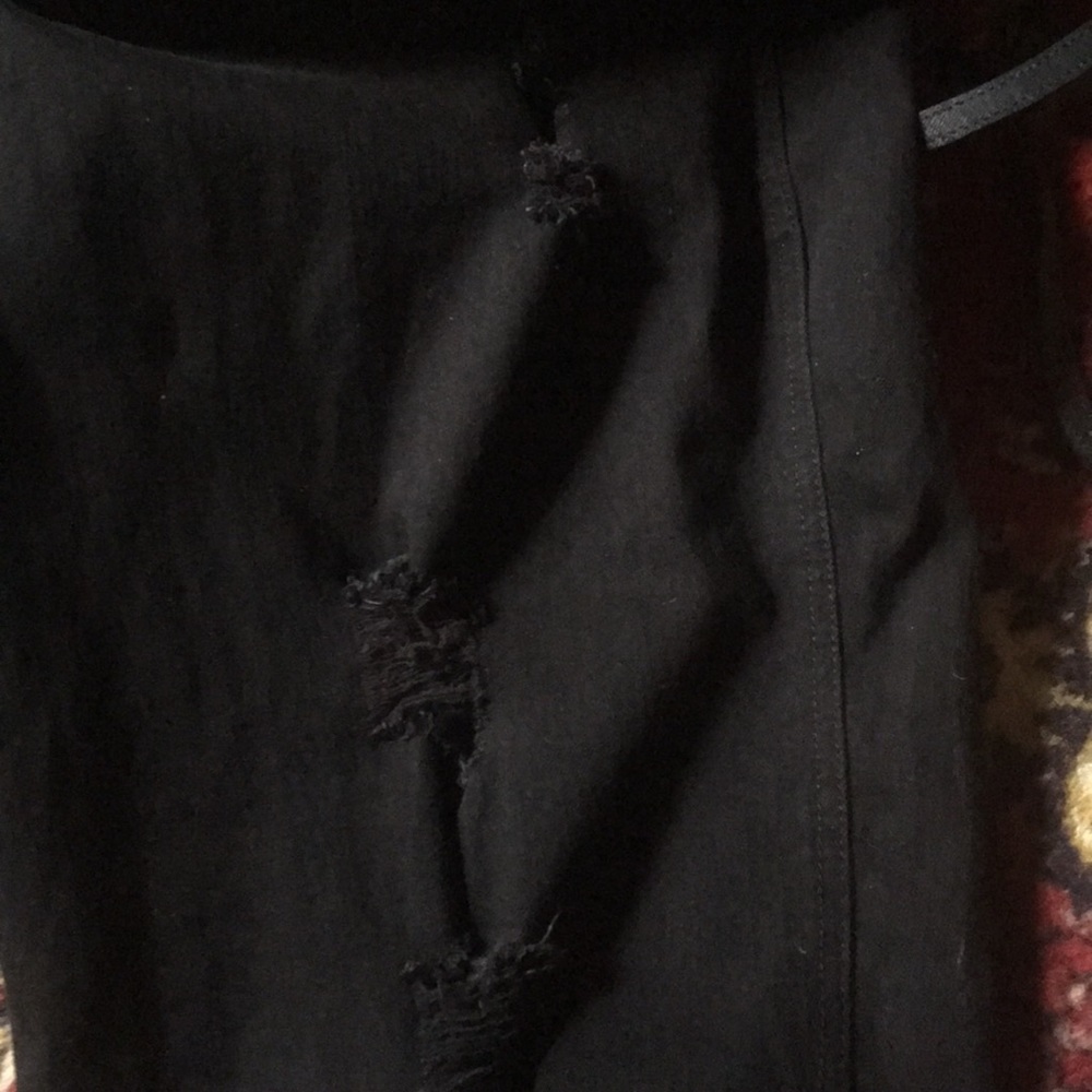 Nwt Torrid black distressed denim overalls - Picture 3 of 5